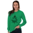 thumbnail image 3 of Nautical Whale Wheel Spiritual Animal Long Sleeve TShirt Men Women Brisco Brands 3X, 3 of 6