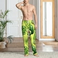 thumbnail image 2 of Susaid Kiwi and Avocado Print Mens Pajama Pants Set Sleep & Lounge Pants, PJ Bottoms with Pockets and Button Fly-Small, 2 of 6