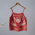 thumbnail image 2 of Tank Tops for Women BWASD Retro Embroidered Loose Fit Camisole Tops Adjustable Thin Straps Lightweight Breathable Casual Trendy Vacation Blouse Summer Red M-XXXL, 2 of 6