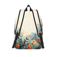 thumbnail image 2 of Lsque Floral Mountain Landscape Pattern Canvas Daypack, Durable Backpack, High-quality Versatile Backpack,Vintage Compact Backpack-Medium, 2 of 6