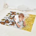 thumbnail image 2 of White Butterfly Flower Dot Pattern Blanket,Comfortable Soft Flannel Throw Blanket,All Season,Warm Lightweight Blankets for Sofa Bed Couch Living Room Chair,30"x40", 2 of 4