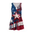 thumbnail image 4 of Women's Loose Fit Sundress, Sleeveless V-Neck Summer Dress with Independence Day Theme, Perfect for Hot Weather and Festivals,Red L, 4 of 5