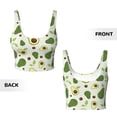 thumbnail image 5 of Lsque Green Avocado Printed Women'S Sports Bra, Compression, Moisture Wicking, High-Impact Sports Bra For Women,Supportive sports bra-Small, 5 of 9