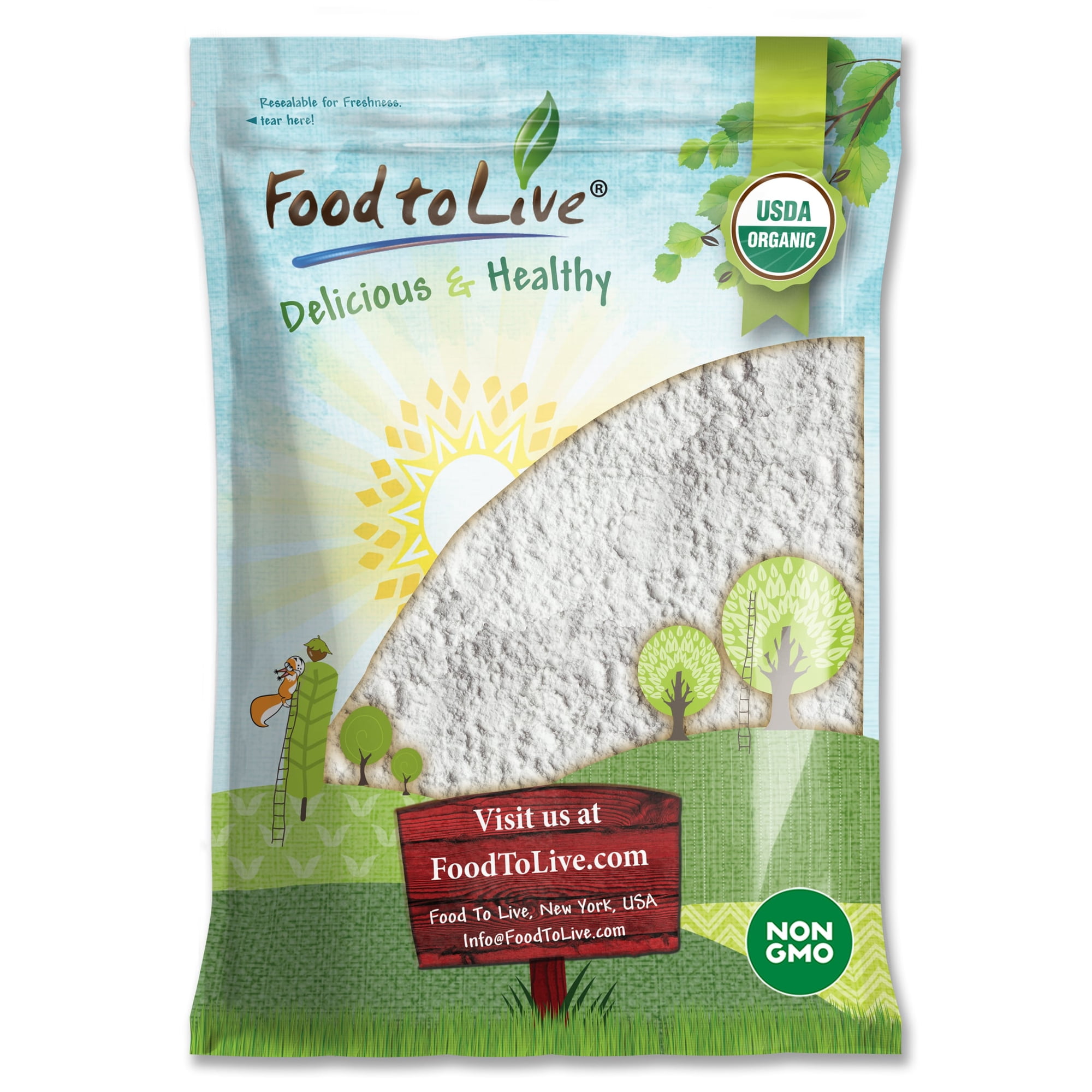 Organic Potato Starch, 8 Pounds — Non-GMO, Vegan, Kosher — by Food to Live