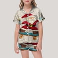 thumbnail image 2 of WEAIXIMIUNG Pajamas For Children Shirt And Pant Matching Set Sleepwear Set With Pockets For Christmas 6-7 Years, 2 of 4