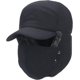 thumbnail image 1 of Winter Hats For Men Warm Thermal Fur Hats Insulated With Windproof Snowproof Hats For Ski Hunting Cycling Winter Sports Trooper Hat(black)-Good qual, 1 of 5