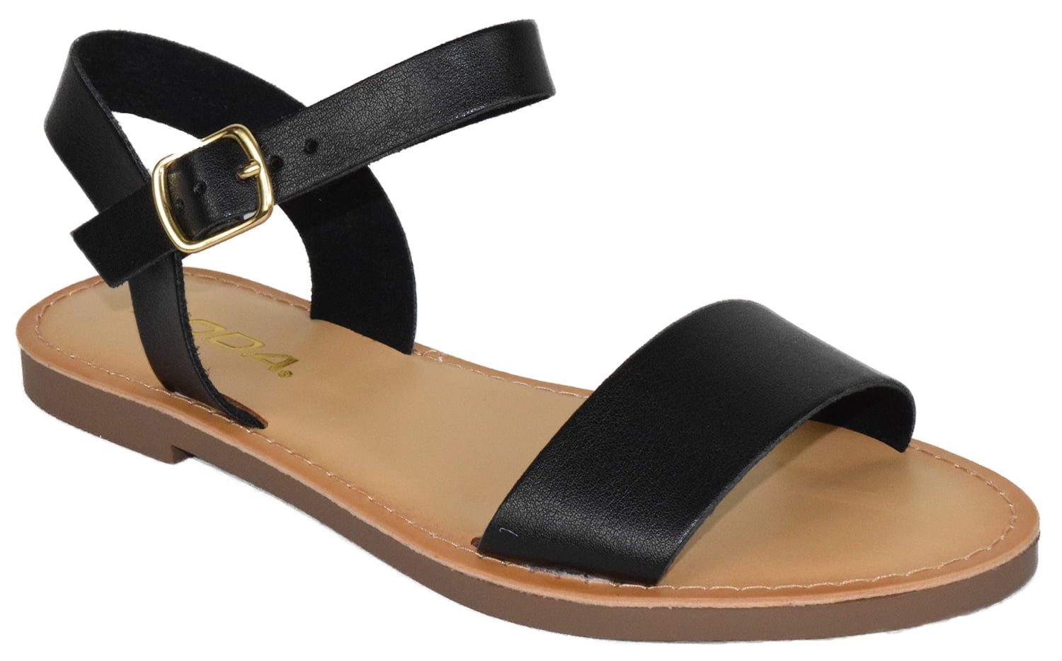 black strap sandals