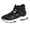 Black, variant on Womens High Top Sneakers with Side Zipper Closed Toe Gladiator Strappy Platform Sandals Fashion Hollow out Breathable Tennis Shoes White Size 8