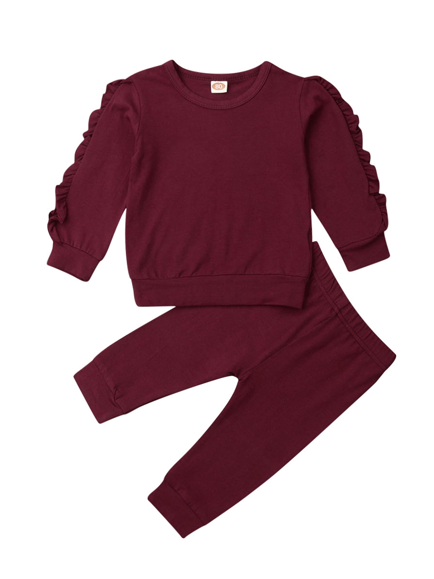 Baby Girls Autumn Clothes, Toddler Girl Long Sleeve Ruffle Tops