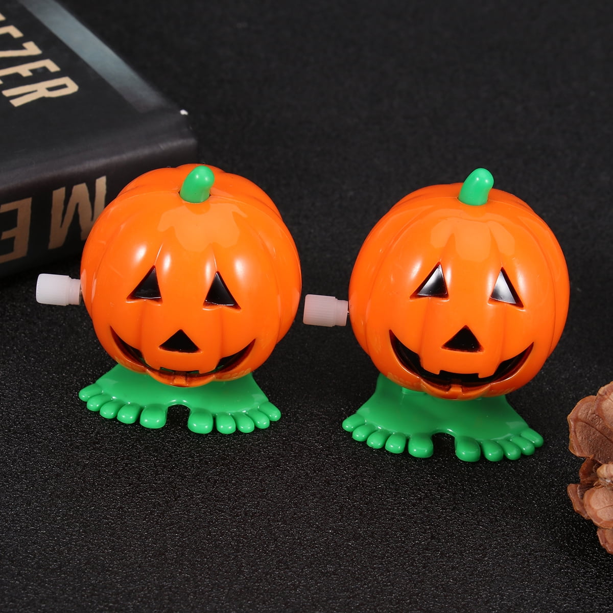 Cute Plastic Halloween Walking Pumpkin Clockwork Toy Kids Educational Toy 