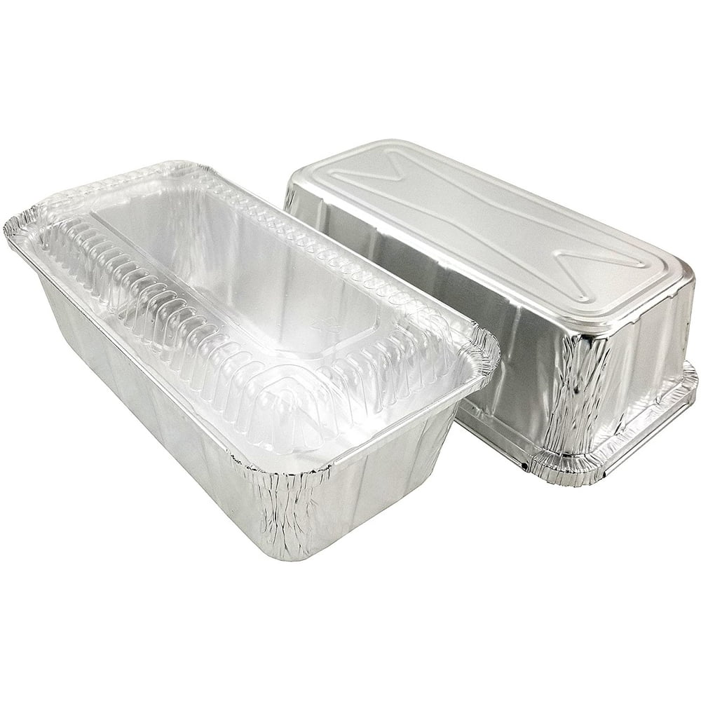 D&W Fine Pack A86 2 lb. Aluminum Foil Closable (IVC) Loaf/Bread Pan