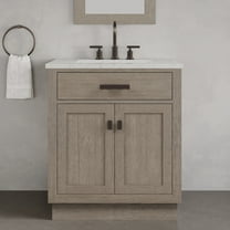 Water Creation Chestnut 30" Wood Single Bathroom Vanity in Gray/Bronze