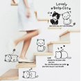 thumbnail image 2 of Cartoon Lovely Cats Removable Wall Sticker Decal, Children Kids Baby Home Room Nursery DIY Decorative Adhesive Art Wall Mural, 2 of 4