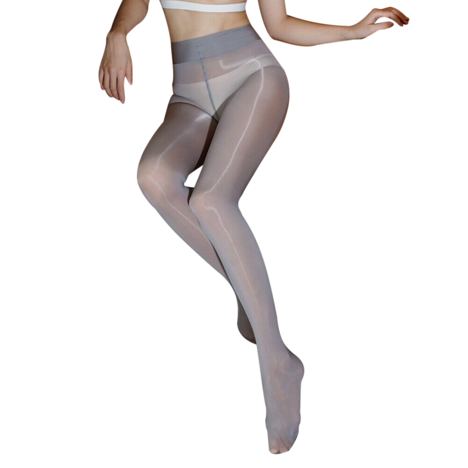 Ladies High-Glossy Pantyhose Tights Elastic Oil Shiny Stocking Hosiery Plus Size 