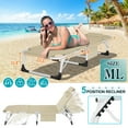 thumbnail image 4 of Slsy 3-in-1 Face Down Tanning Chair, Folding Lounge Chair with Face & Arm Hole, 5-Position Adjustable Camping Cot, 2-Sided Cushion, Pillow & Carry Straps for Beach & Outdoor, 4 of 17