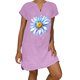 thumbnail image 1 of Sexy Vestidos Cortos de Verano para las Mujeres 2025 Moda Suelta de Ocio Vestido de Manga Corta con Cuello en V, Vestido Casual de Rodilla, 1 of 6