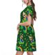thumbnail image 2 of Balery Cat St Patrick's day Vestidos sueltos de manga corta para mujer, vestidos de verano 2025, vestidos casuales de corte A con vuelo., 2 of 6