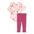 thumbnail image 2 of Garanimals Baby Girls Mix and Match Bodysuits and Leggings Kid-Pack, 8-Piece, Sizes 0M-24M, 2 of 5