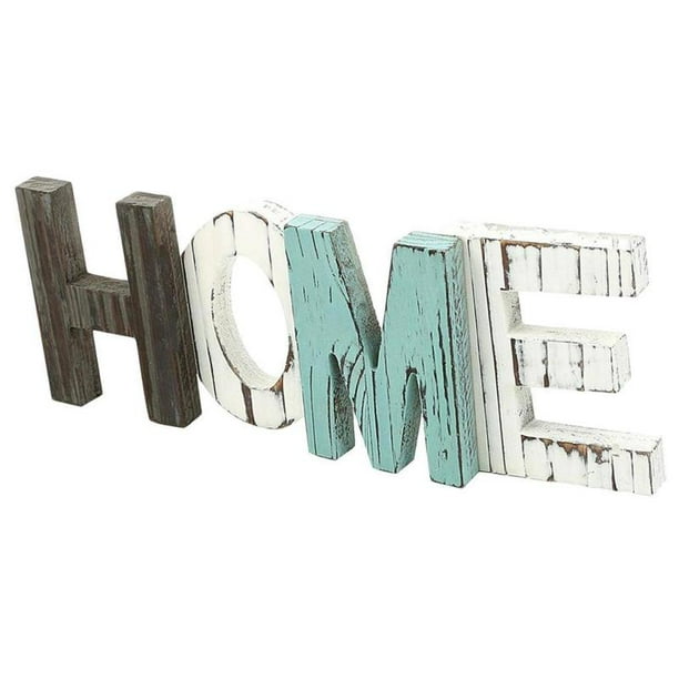 Wood Home Sign, Decorative Wooden Word Signs, Freestanding Wooden