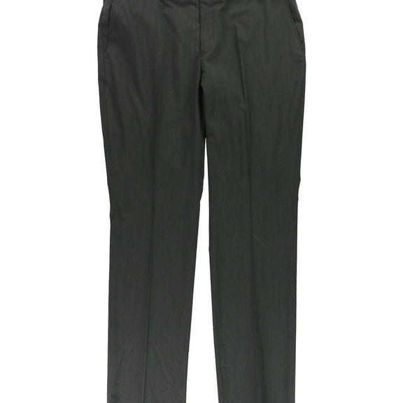Kenneth Cole Mens Pin Stripes Dress Pants Slacks, Black, 40W x UnfinishedL
