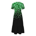 thumbnail image 4 of Mefallenssiah Mode Femmes Col Rond Manches Courtes Robe Imprimée, 4 of 5