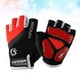 thumbnail image 4 of 1 par de guantes de medio dedo para deportes al aire libre, antideslizantes, transpirables, para ciclismo, escalada, pesca, equitación, talla M (rojo), 4 of 5