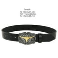 thumbnail image 2 of Vintage Western Belt Cowboy Belts For Men Western With Big Buckle Belt Longhorn Bull Belt Buckle Belt Jeans Belt, 2 of 6