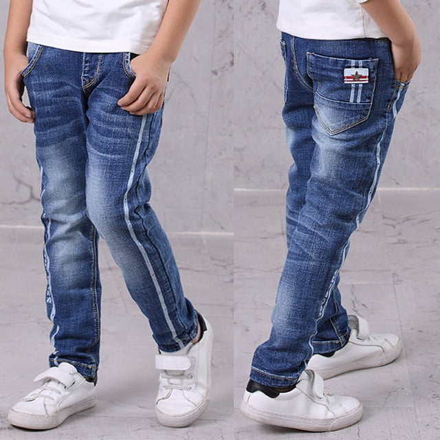 Aamilife Kids Boys Jeans Fashion Clothes Classic Pants Denim Clothing Children Boy Casual Bowboy Long Trousers 5 13y Other