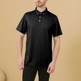 thumbnail image 5 of Yiaimeir Men's Three Button Printed Lapel Short Sleeve T-Shirt Top Streetwear,Size M-3XL, 5 of 5