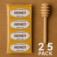 thumbnail image 4 of Honey Packets, 25 Count with Wooden Dipper – Natural Sweetener Portion Packs for Tea, Coffee & Breakfast, 4 of 8