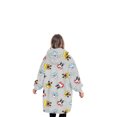 thumbnail image 4 of goowrom Parent-Child Velvet Wearable Blanket Cartoon Animal Printed Hoodie, 4 of 10