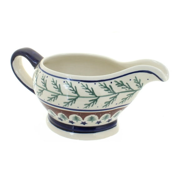 Blue Rose Polish Pottery Evergreen Gravy Bowl