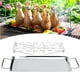 thumbnail image 2 of Asador Plegable De Acero Inoxidable Para Barbacoa, Pierna De Pollo, Asador A La Parrilla Con Bandeja De Goteo, Accesorio Para Barbacoa Scienceny HA018782-00, 2 of 7