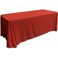thumbnail image 2 of LA Linen TCpop90x156-RedP98 Nappe Rectangulaire en Popeline de Polyester Rouge - 90 x 156 Po., 2 of 4