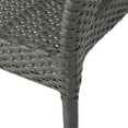 thumbnail image 6 of GDF Studio Nazir Outdoor Wicker Stacking Dining Chairs, Set of 2, Gray, 6 of 8