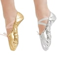 thumbnail image 3 of Naierhg Women Dance Shoes Pointe Gymnastics Sequins Faux Leather Ballet Dance Shoes, 3 of 7