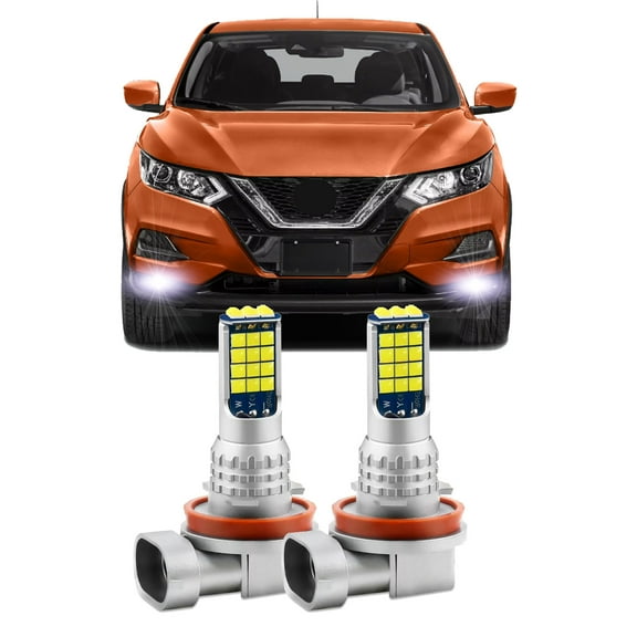 2pcs Rogue LED Fog Lights Fits for Nissan Rogue 2008 2009 2010 2011 2012 2013 2014 2015 2016 2017 2018 2019 2020 6000K White Fog LED Bulbs
