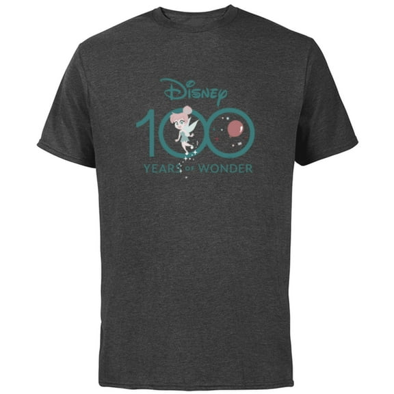 Disney 100 Years of Wonder Tinker Bell Muted Cute D100 - Short Sleeve Cotton T-Shirt for Adults - Customized-Charcoal