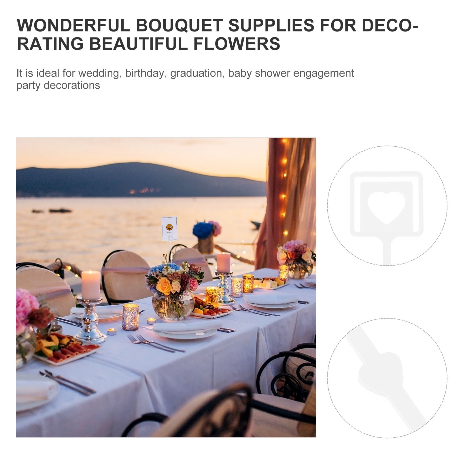 RENACLIPY Memo Clip Transparent, Easy to Use, Firm Stand, Ideal for Party Decor, 150Pcs