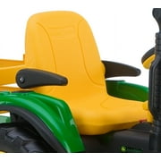 12 V Peg Perego John Deere Ground Force Extra-Large 12 Volt Ride-On Tractor with Trailer & FM Radio, Durable Design for Kids Ages 3-7