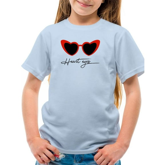 Retro Red Heart Sunglasses T-Shirt Juniors -Image by Shutterstock, x-Small