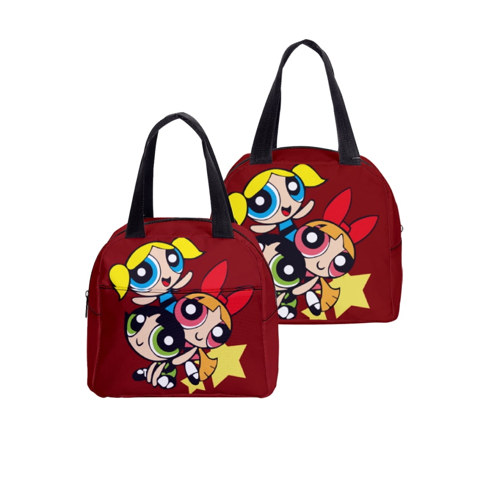 Powerpuff Girls Print Cartoon Lunch Bag Lunch Box,A19