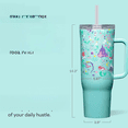 thumbnail image 2 of Insulated Tumbler with Handle and Straw Triple Insulated Leakproof BPA Free 40 Ounces Ariel, 2 of 6