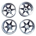thumbnail image 2 of 4 Pieces RC Wheel Rims, Accessory Upgrade Parts, Aluminum Alloy Wheel Hub Rims Tires for RC Car Model at The titanium, 2 of 7
