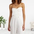 thumbnail image 2 of Top Bandeau plisado para mujer Top elegante de punto con nudo torcido ropa de calle de verano Hugtrwg Para estrenar, 2 of 9