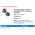 thumbnail image 2 of Front Wheel Bearing Assembly Kit - Compatible with 2011 - 2020 IS350 AWD 2012 2013 2014 2015 2016 2017 2018 2019, 2 of 2