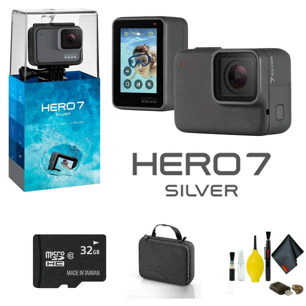GoPro HERO7 SILVER - Bundle Includes: 32GB Memory Card, Case And 