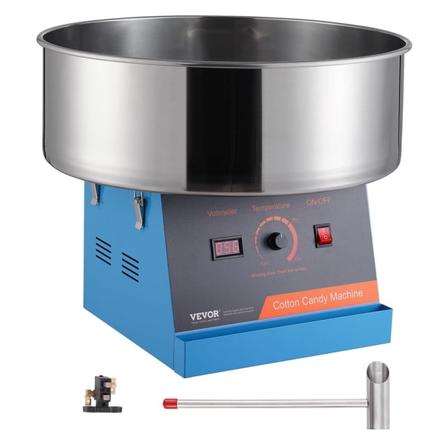 Máquina de algodón de azúcar VEVOR Commercial 1000W azul eléctrico