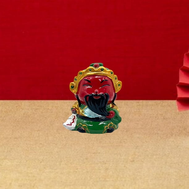 Mini estatua china de resina Macarena Fengshui regalo de Año Nuevo chino adorno para tablero de instrumentos de automóvil decoración de escritorio Guan Gong