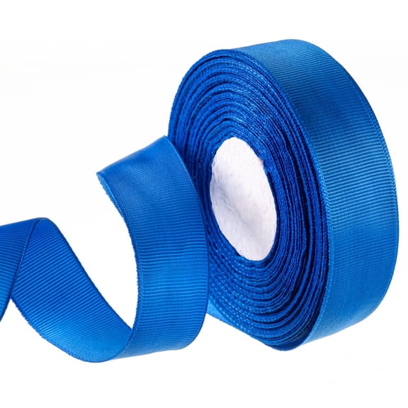 1 inch 25 Yards Solid Blue Grosgrain Ribbon - Perfect for Crafts - Wedding Decor - DIY Hair Accessories - Bows - Baby Shower - Sewing - Gift Package Wrapping - Flower Arranging - Scrapbooking